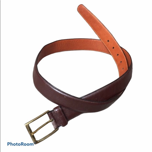 🌀Men’s 34” Brown Leather Trafalgar Belt🌀 - Picture 1 of 6